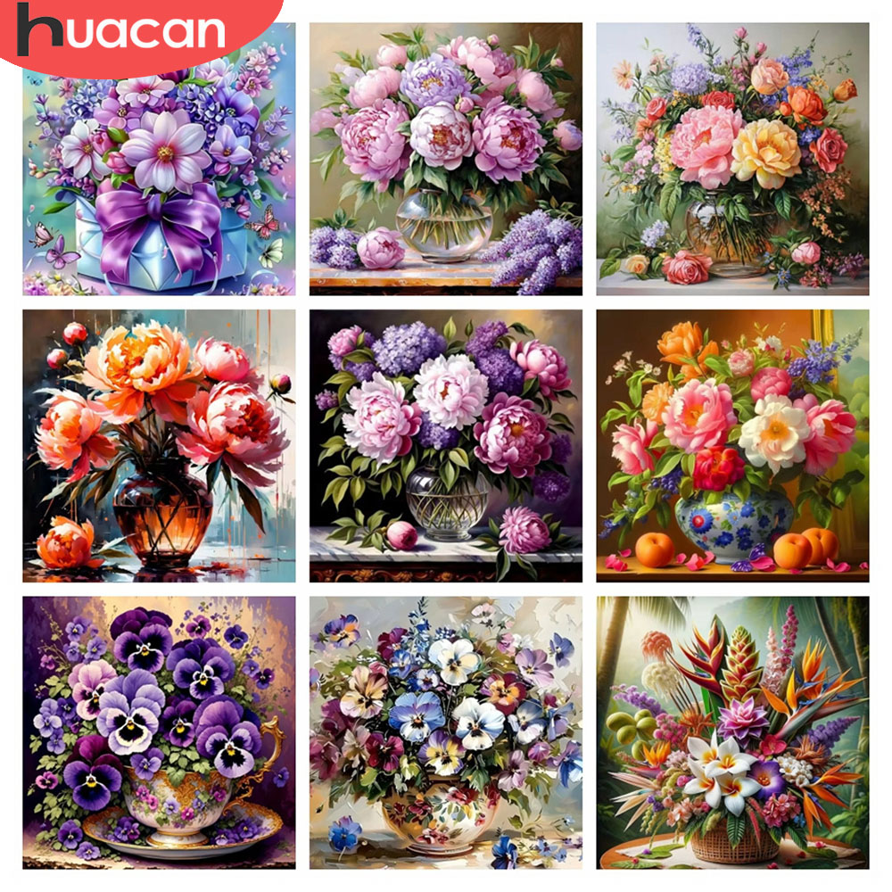 Resin Art With Rose - HUACAN 5D Diamant Mosaik Rose Blume