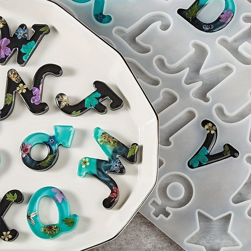 Resin Art Letters - Harzgussform im A-Stil, Spiegel, 26 englische