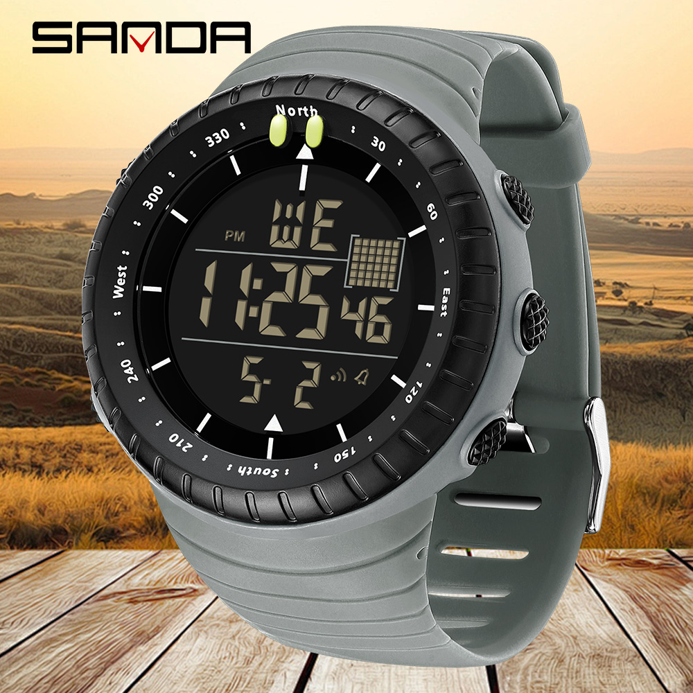 Resin Art Underwater - SANDA Neue 6256 Herren Elektronische Uhr