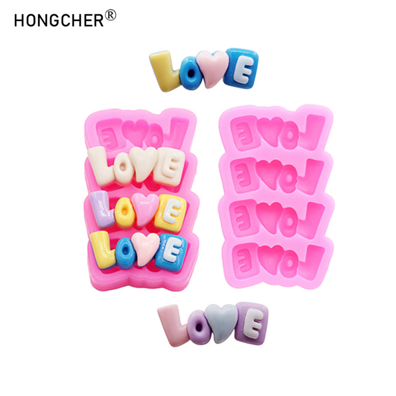 Resin Art Letters - LOVE Buchstaben Silikonform DIY Handyhülle Haarschmuck