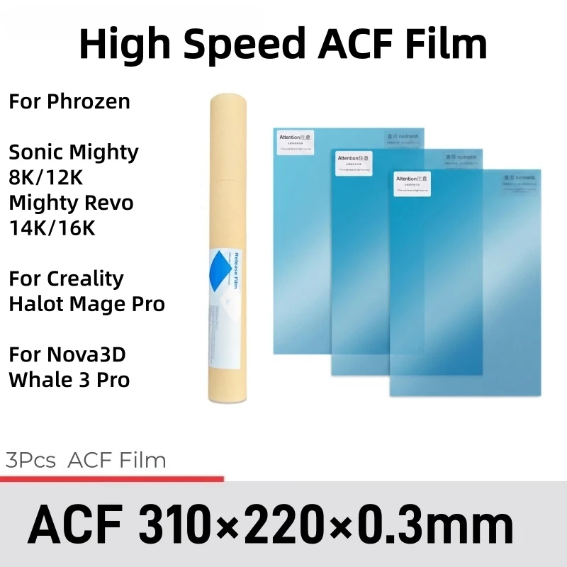 Resin Art Pro - 3 Stück ACF-Folie 220x310mm für Phrozen