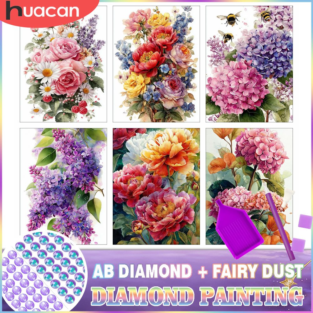 Resin Art With Rose - HUACAN Diamond Painting Set Blumen Rose