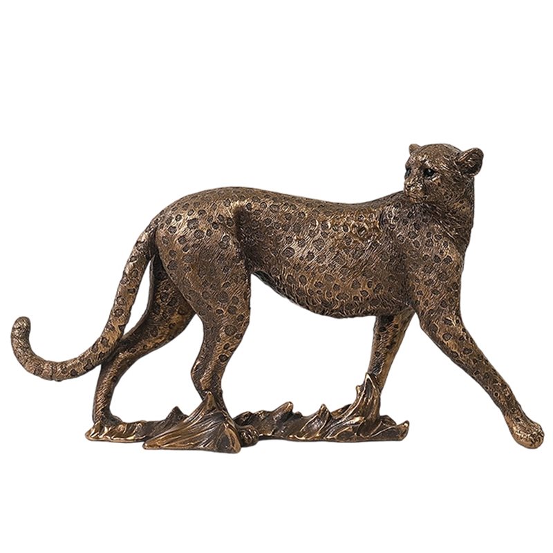 Resin Art Pro - Moderne Leoparden-Harzskulptur Minimalistische Panther-Statue Wohnzimmer Büro