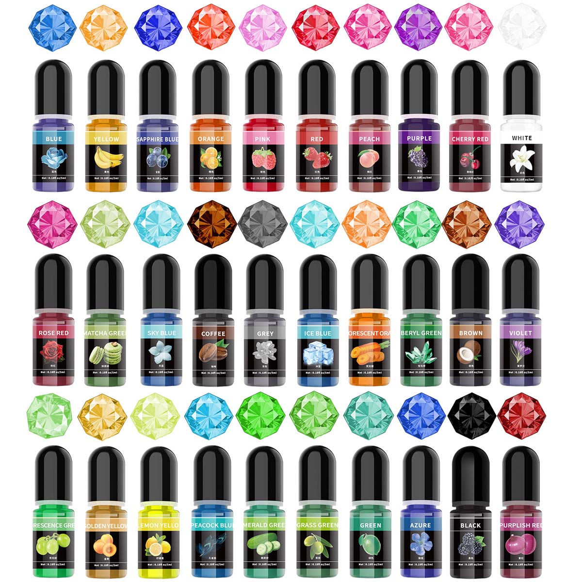 Resin Art And Jewelry - 5 ml/Flasche Epoxidharz Pigment Flüssigkeit Farbstoff