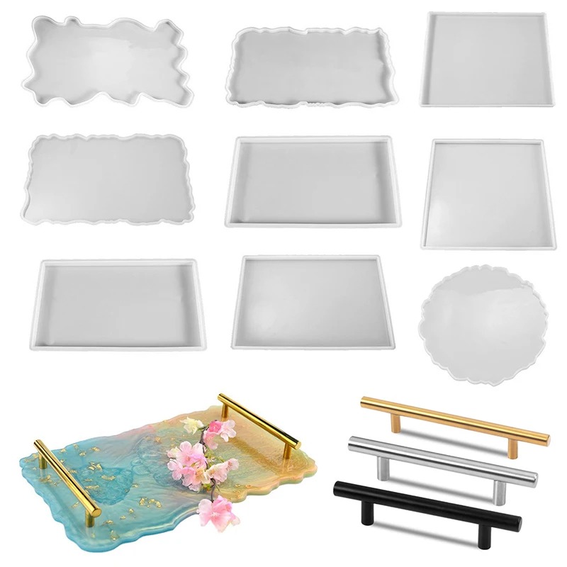 Resin Art Mold - Tablett Epoxidharz Silikonform DIY großes Rechteck