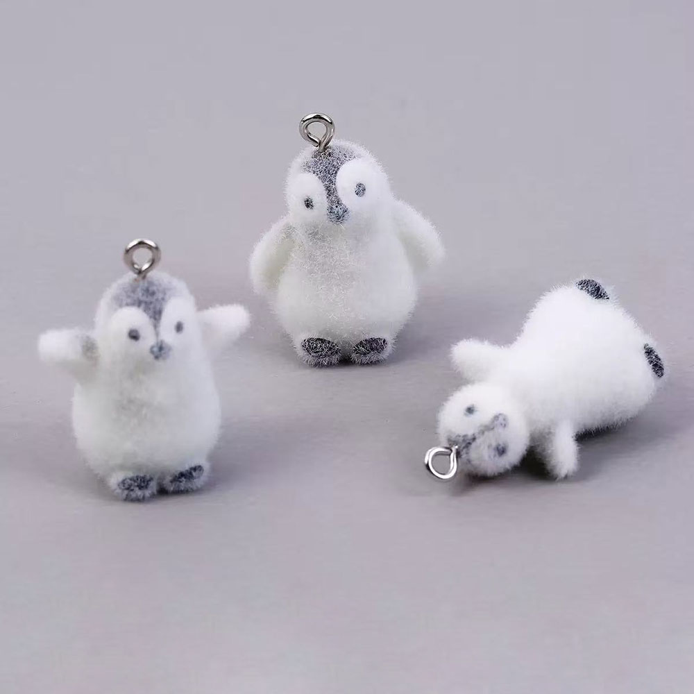 Resin Art Calligraphy - 5 Stück Beflockung kleiner Pinguin Harz