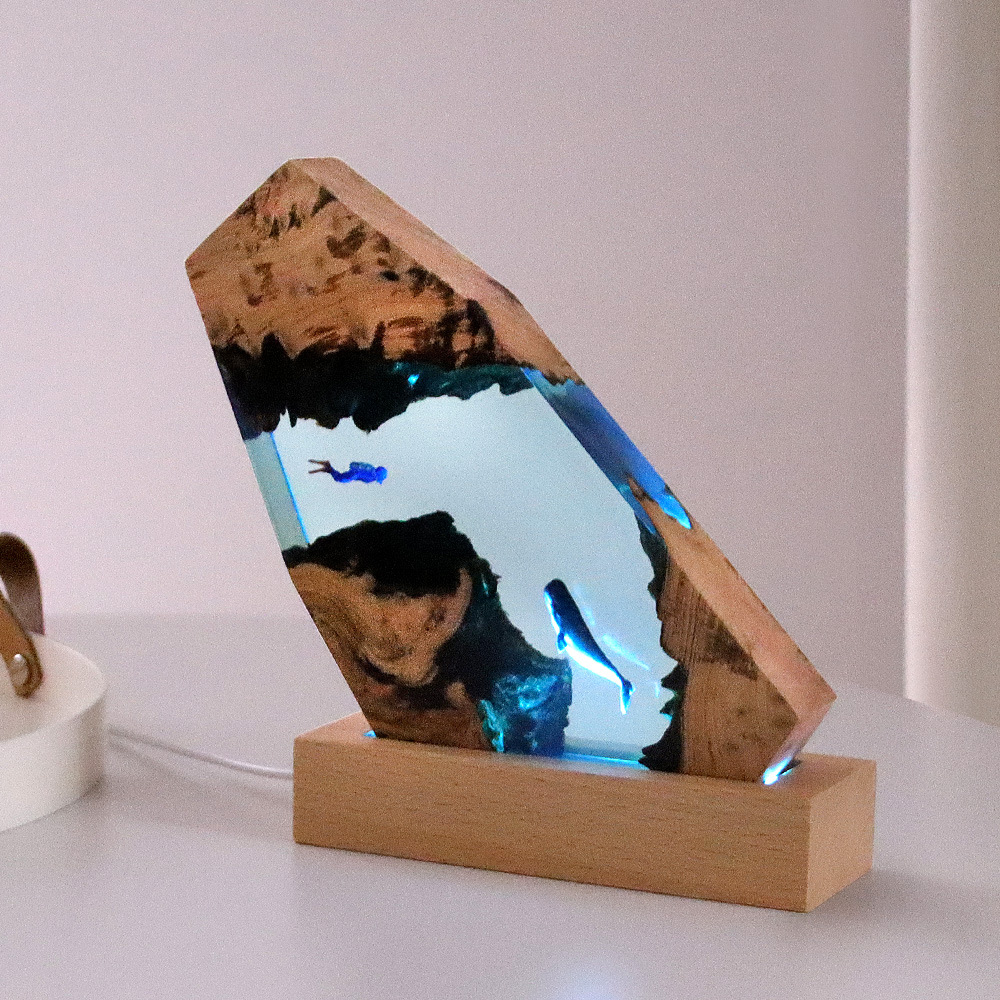 Neue Unterwasser-Höhlen-Wal-Ta – Resin Art Underwater Bewertung und Preis