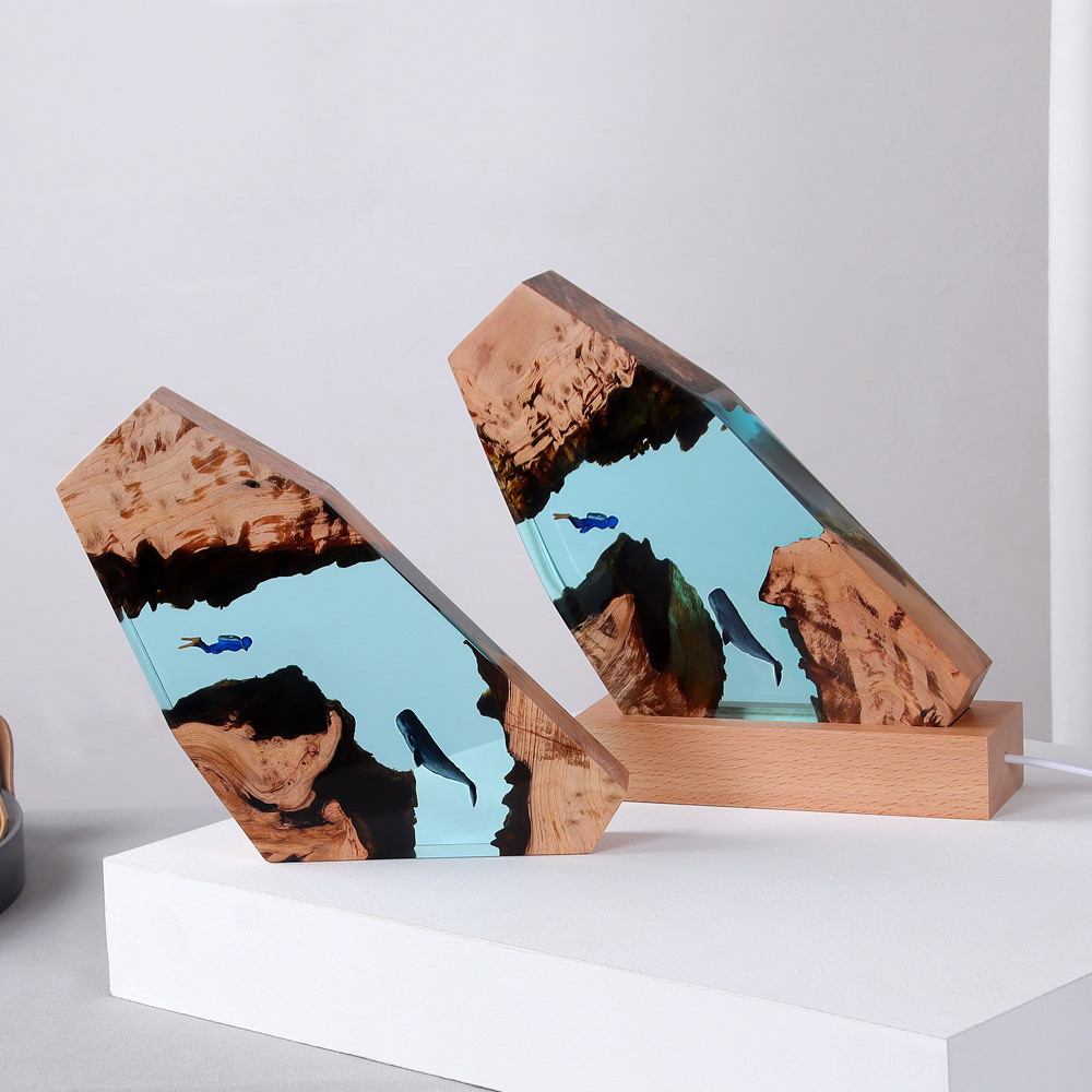 Neue Unterwasser-Höhlen-Wal-Ta – Resin Art Underwater Bewertung und Preis
