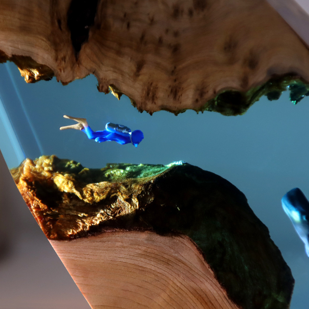 Neue Unterwasser-Höhlen-Wal-Ta – Resin Art Underwater Bewertung und Preis