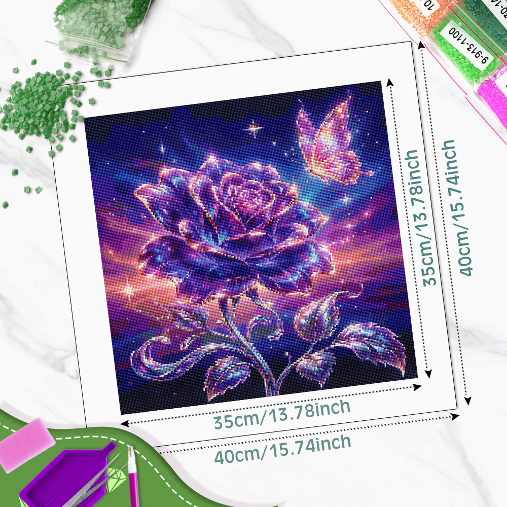 Huacan Vollquadratische und Ru – Resin Art With Rose Bewertung und Preis