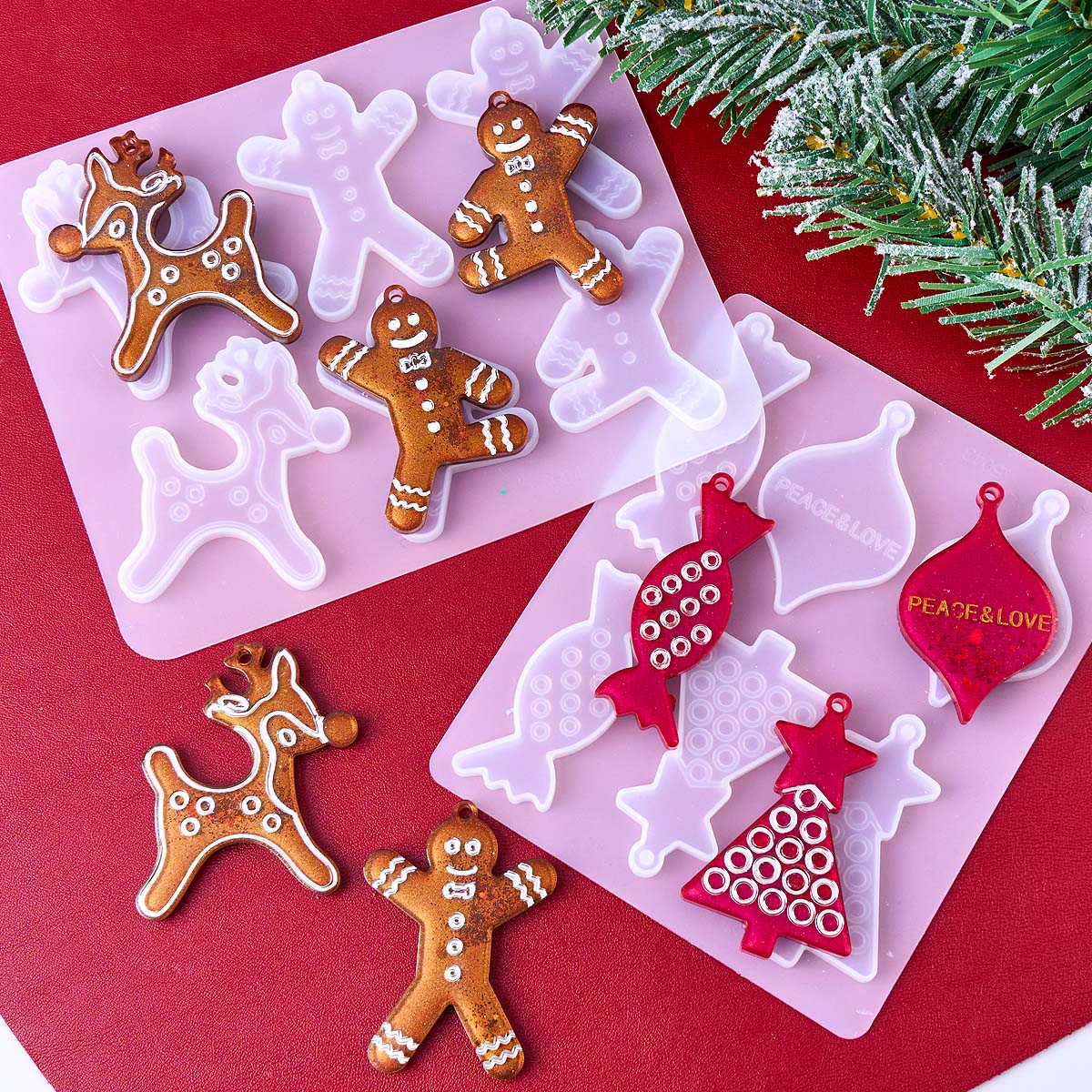 Weihnachten Serie Ohrringe Anh – Resin Art Mold Bewertung und Preis