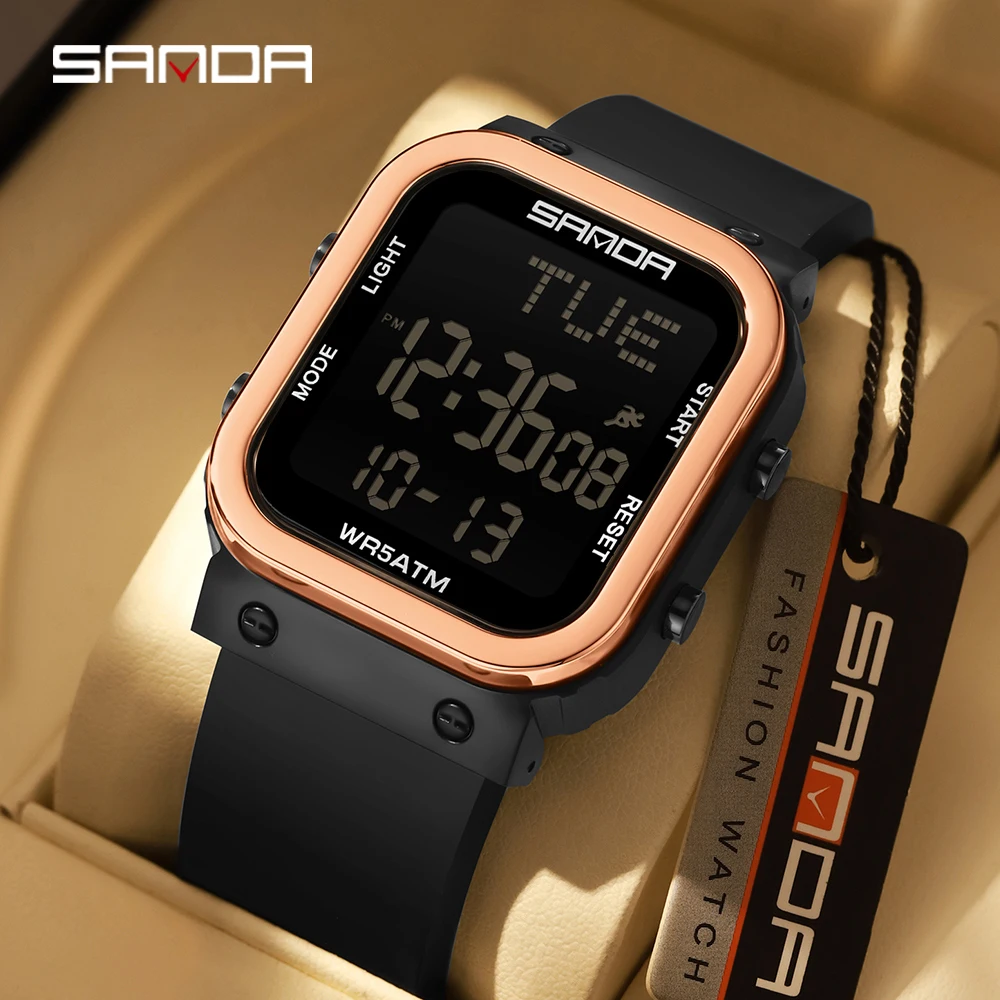 SANDA Digitaluhr für Herren, M – Resin Art Underwater Bewertung und Preis
