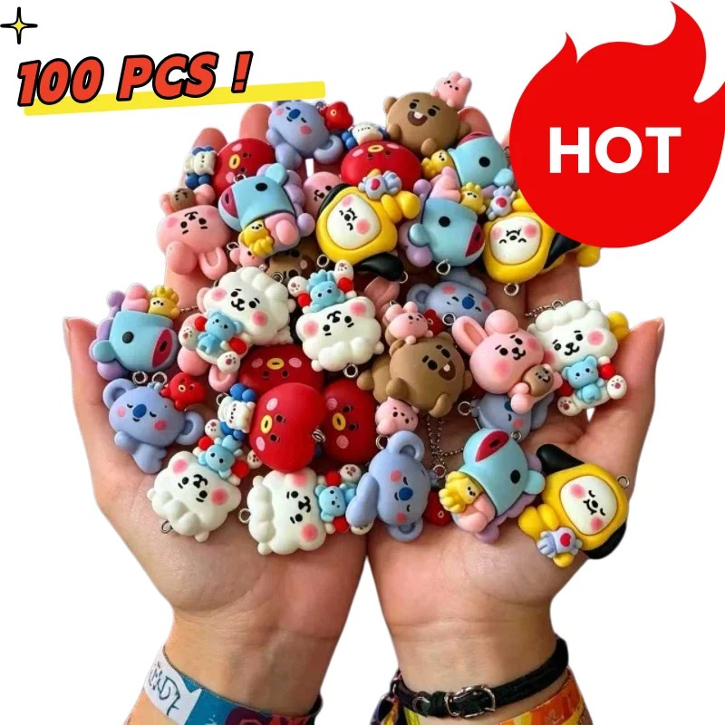 7 Stück BT21 Harz-Cartoon-Anhä – Resin Art Calligraphy Bewertung und Preis
