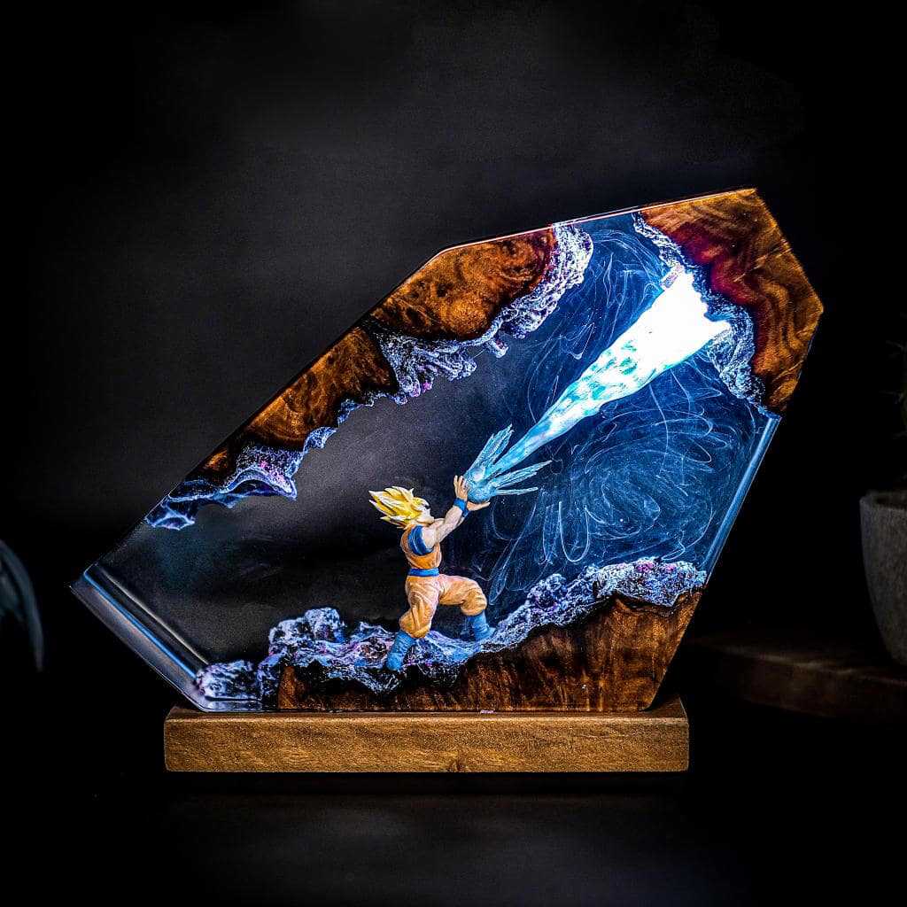 Goku Kamehameha Epoxidharz LED – Resin Art Goku Bewertung und Preis